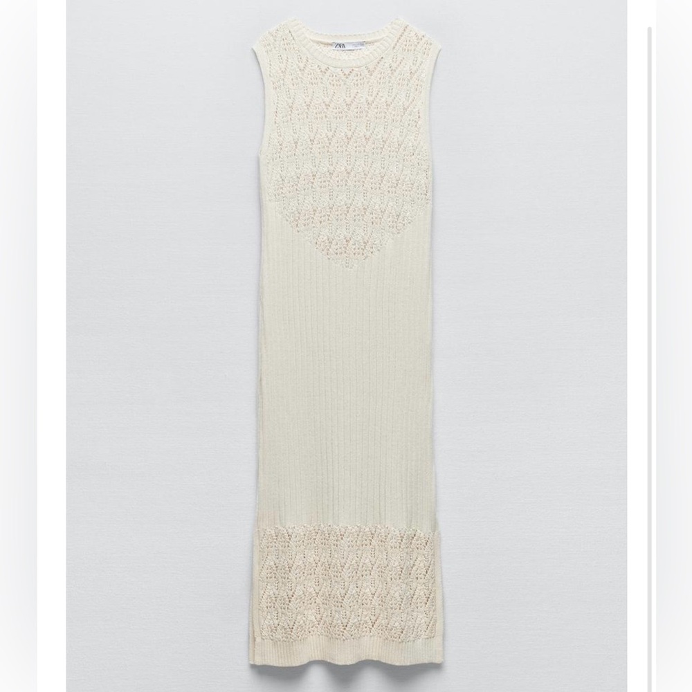 ZARA SLEEVELESS KNIT DRESS size M